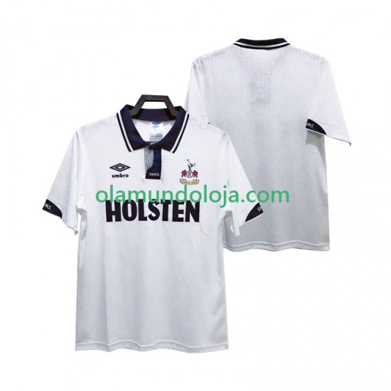 Camisola Tottenham Hotspur 1991 1993 Retro Homem Equipamento Primeiro Manga Curta